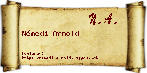 Némedi Arnold névjegykártya