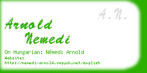 arnold nemedi business card